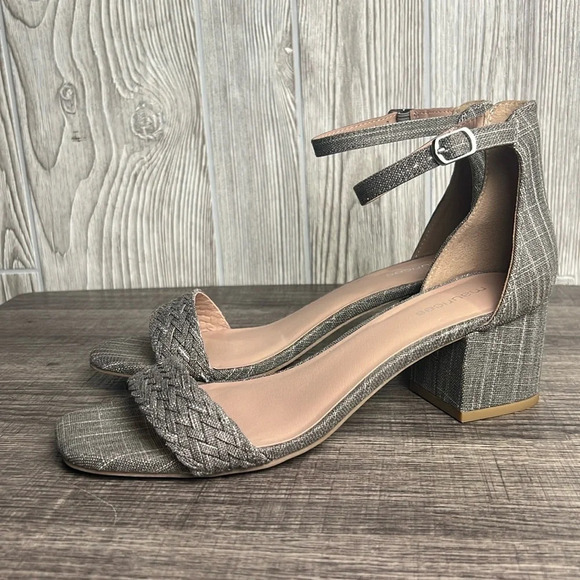 Maurice’s Roxy Braided Strap Heel Sandal Size 8 - Picture 1 of 5